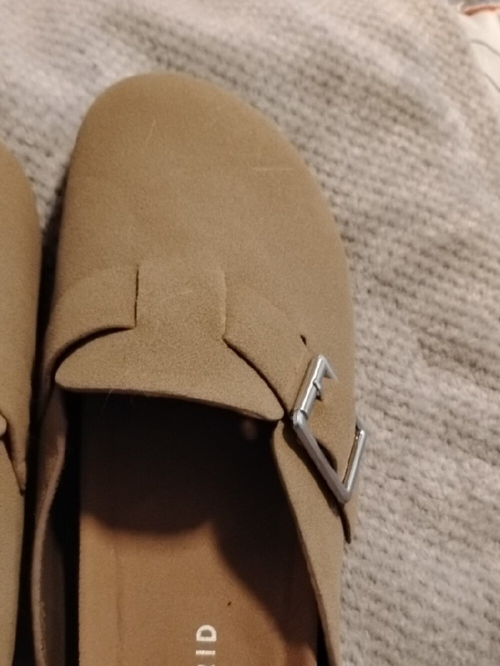 torrid Tan Faux Suede Slip-On Mules with Silver Buckle - Picture 5 of 5